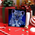 Miniatyrbillede 3 af 5: Diamantmaleri tiger sommerfugl, DIY 5D dyr diamant kunst maling