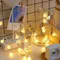 Miniatyrbillede 2 af 4: LED frostet lille kuglelampe atmosfærelampe camping kobbertråd c