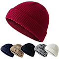 Miniatyrbillede 2 af 5: Varm vinterstrikhue Beanie Cap Fisker Varmer Ur Hat Skully Daily Ski Hat（Blå）