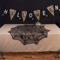 Pikkukuva 5 / 5: Halloween-setti, aavefestivaali, pitsi, hämähäkinverkko, musta pitsi, pyöreä spi