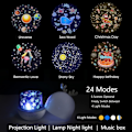 Miniatyrbilde 3 av 5: LED Gypsophila Projektorlampe Amazon Stjerneprojektorlampe DIY Musikkprojektor Julebursdagsgave for dagen (fawn)