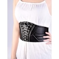 Pikkukuva 5 / 5: Cinch Waist Corset Belt with Press Button, Black,