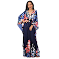 Miniatyrbillede 1 af 5: Dame Print Maxi Kjole Flagærme Strandkjole Plus Size Sommerkjole Badetøj Kaftan Cover-ups Dn0505