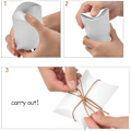 Miniatyrbillede 4 af 5: Pillow Case Box Kraft Candy Box Gaveæske til Bryllup Fødselsdag Par