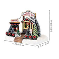 Miniatyrbilde 2 av 4: LED Lys Tårn Julebord Ornament Harpiks Lysende Håndverk Miniatyr Landsbyhus Julehus