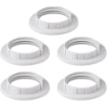 Miniatyrbilde 1 av 4: 50 stk Lampeskjerm Reduser Ring E27 Konverter For Lampeskjermholder Twist Plast Lampeskjerm Tilpasningsring Vaskemaskin Adapter Ring Hvit