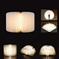 Miniatyrbillede 5 af 5: Træbogslampe, Mini Bog Foldbar Genopladelig Usb Lys Genopladelige Lithiumbatterier 1000mah Led Skrivebordslampe