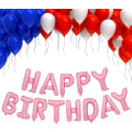 Miniatyrbillede 5 af 5: 2 stk. Happy Birthday Balloner Centerpiece Banner - 16\" 3D Oppustelig