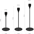 Pikkukuva 4 / 5: Kynttilänjalka Kynttilänpidike 3 Kpl Kynttilänpidike Metalli Candelabra Ca