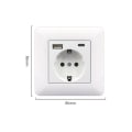 Pikkukuva 2 / 5: Ranskalainen pistorasiapaneeli Type-c+USB16A Type 86, pistorasioiden määrä: 2 h