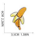 Miniatyrbillede 4 af 5: 40 stk. termoklæbende broderede frugtformede badges til
