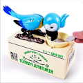 Miniatyrbild 1 av 5: Pengar Box Spardosa För Barn/vuxna Automatisk Stjäla Mynt Pengar Bank（Blå）