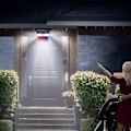 Miniatyrbillede 4 af 5: 118 LED solcelledrevet bevægelsessensorlampe til udendørs sikkerhed, vandtæt PIR-sensor væglampe til have og gård