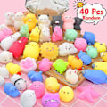 Miniatyrbillede 1 af 10: Squishies Mochi Squishy Legetøj 40stk Festartikler Til Børn Mini Squishy Kawaii Mochi Dyr Tilfældig