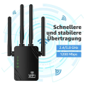 Miniatyrbillede 1 af 8: WLAN-repeater WLAN-forstærker 1200Mbit/s 5GHz & 2.4GHz dual-band W