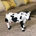 Miniatyrbillede 2 af 5: Ko Have Stald Dyr Statue, 8\", Resin, Fuld Farve