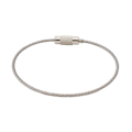 Miniatyrbillede 1 af 4: Rustfrit kabel nøglering wire nøglering kabel løkker med nøglering twist tønde farve sølv (pakke med 7)