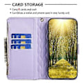 Miniatyrbillede 3 af 5: BINFEN COLOR BF Style-15 Til iPhone 16 Pro Max Etui Rhombus Præget Læder Telefon Cover Purple