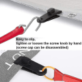 Miniatyrbillede 3 af 5: Datian presenningklemmer kraftig låsegreb, 10 stk. presenningklemmer kraftig, teltfastgørelsesklemmer holder, poolpresenningovertræk bungee-snorklemme, bildækkenklemme