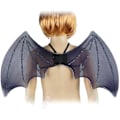 Miniatyrbillede 3 af 5: Hellery Sorte Vampyr Flagermus Vinger Børn Og Voksne Tøj Tilbehør, 66cm Længde
