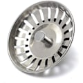 Miniatyrbilde 1 av 4: Rustfritt stål kjøkkenvask silplugg 83mm i diameter kurvsil