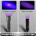 Pikkukuva 4 / 5: UV-taskulamppu, 2-in-1 LED-taskulamppu UV-lamppu, 500 lumenia 4 tilaa Blac