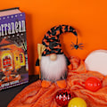 Miniatyrbilde 4 av 5: Halloween ansiktsløs dvergdukke, flaggermus edderkopp høst høst plysj de