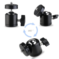 Miniatyrbilde 2 av 5: Mini Ball Head 2-pak Ballhead-feste med avtagbar 1/4\" blitsskoadapter