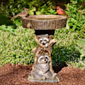 Miniatyrbillede 2 af 4: Havearbejds drikkevandsdekoration havedekoration vaskebjørn harpiks fuglefoder håndværk havedekoration ornamenter