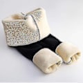 Miniatyrbilde 2 av 5: Vinter Sherpa Fleece-fôret leggings for kvinner, høyt liv, stretchy tykke kasjmir leggings plysj varm termisk 4XL grå