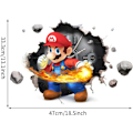 Pikkukuva 2 / 5: Mario 3D seinätarra, tapetti, PVC, koristelu, 49*34CM