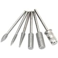 Miniatyrbild 3 av 5: Nagelkonst 6 st sliphuvud set diamant sliphuvud slipning R