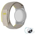 Pikkukuva 1 / 4: Nylonpunottu ranneke TPU-kotelolla ja näytönsuojalla Apple AirTag Tracker -rannekkeelle Loop Fastener/Yellow+Beige