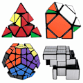 Miniatyrbild 1 av 3: Speed Cube Set, Pyramid Mirror Skew Megaminx Cube Collection, Leksakspussel för barn och vuxna Set med 4