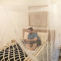 Miniatyrbillede 5 af 5: Premium baldakin til kingsize seng, to åbninger, ophængningssæt, taske