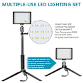 Pikkukuva 3 / 5: Säädettävä 5600k USB-videopaneel LED-valo - 2 LED:iä jalustalla ja värisuodattimella ryhmää kohti matalaa kulmaa, zoomausta / videoneuvotteluvalaistusta varten