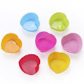 Miniatyrbillede 1 af 3: 20 stk. genanvendelige silikone cupcakeforme - Nonstick muffinforme i tilfældig farve (hjerte)