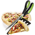 Miniatyrbillede 3 af 5: Pizzasaks, rustfrit køkkensaks med aftagelig pizzaspade