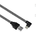 Miniatyrbilde 1 av 5: USB 2.0 Hann til USB C Datakabel Rett Hode/90 Graders Vinklet Flat Kabel For Nettbrett Telefoner 480Mbps Dataoverføring 1m Bend left