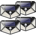 Miniatyrbillede 1 af 5: Udendørs solcellelampe 100 Led udendørs solcellebelysning Bevægelsessensor, Solcellelampe med 3 lystilstande - 4pak