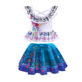 Miniatyrbilde 2 av 5: Magisk Full House Encanto Jentes Badedrakt Cos Dress En Skulder Jenter Cosplay Scenekostyme（140cm）