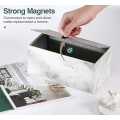 Miniatyrbillede 4 af 5: Hvid Marmoreret Vævsæske, Rektangulær PU Læder Vævsdispenser