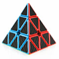 Pikkukuva 2 / 3: Pyraminx 3x3 nopeuskuutio hiilikuitutarra maaginen kuutio palapeli lelut lapsille
