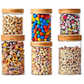Miniatyrbillede 1 af 5: Sæt med 6 lufttætte glasbeholdere, 1360 ml + 900 ml + 600 ml opbevaringsglas til mad