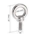 Miniatyrbilde 3 av 5: 10 stk M4*10 Øyebolter 304 Rustfritt Stål Løftering Ring Sha