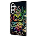 Miniatyrbild 5 av 5: Skal för Samsung Galaxy A16 5G/A16 4G TPU+PU Läder Flip Fodral Colorful Owl