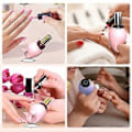 Miniatyrbild 5 av 5: Bärbar Nagellackshållare Ringar Silikon Nagellacksflaskhållare Spillfri Nagellacksflaskställ Nagelmaterial Rosa Pink