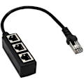 Miniatyrbilde 1 av 2: Nettverkskabel 1 til 3 porter Ethernet-adapterkabel, nettverkskabelsplitter, Ethernet én-til-tre forlengelseskabel