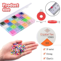 Miniatyrbillede 3 af 3: 3600 stk. flade lerperler i polymer ler 24 farver 6 mm runde ler afstandsperler lerperler til smykker