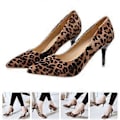 Miniatyrbillede 3 af 3: 1 par leopardprint højhælede damesko pumps enkelte sko højhælede sko spids tå dame pumps 38